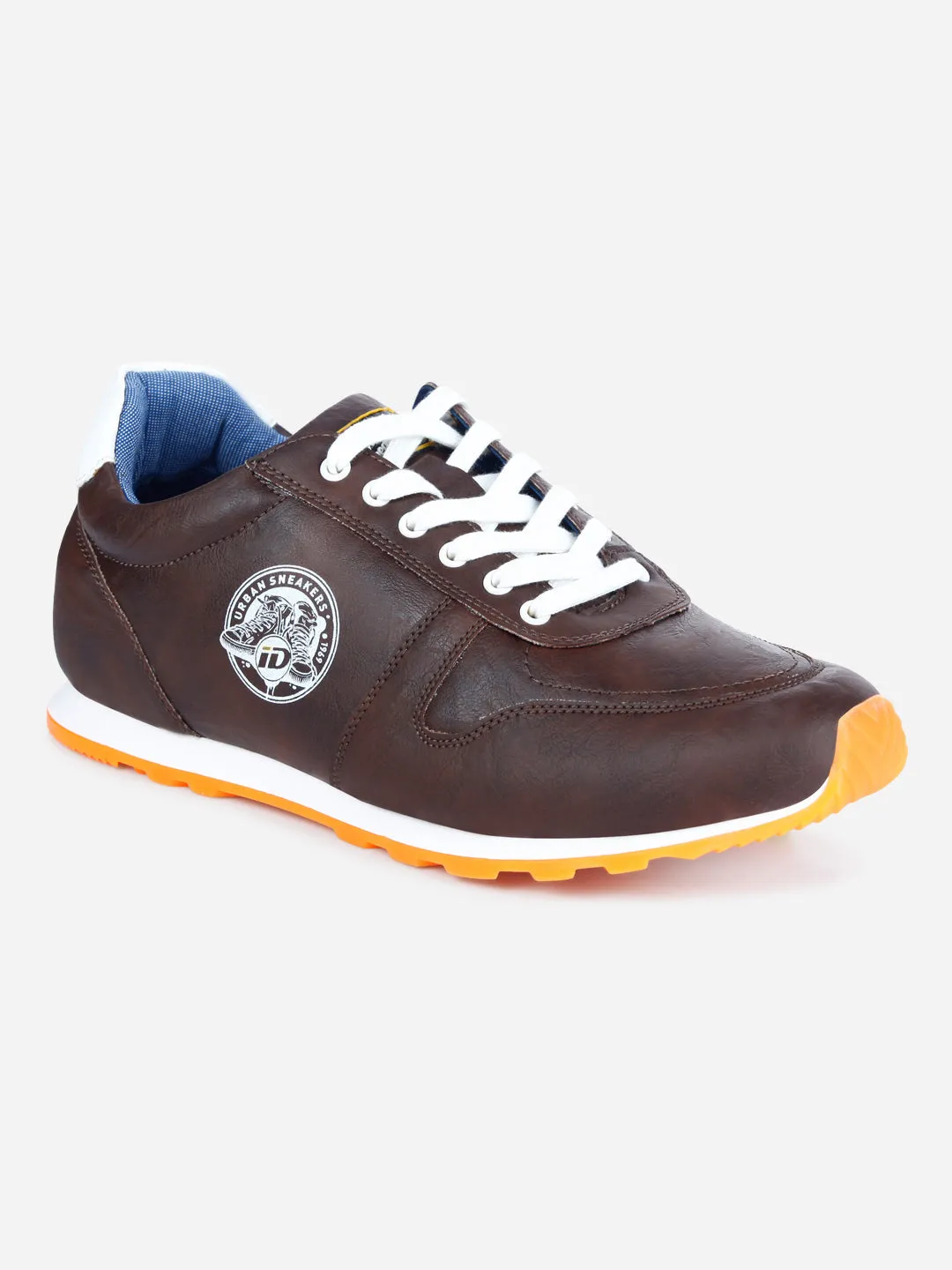 Men's Brown Lace Up Sneaker (ID3054)