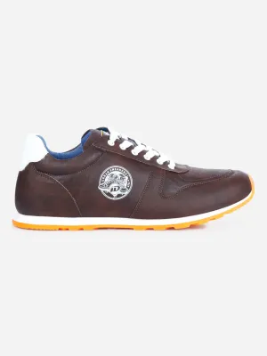 Men's Brown Lace Up Sneaker (ID3054)