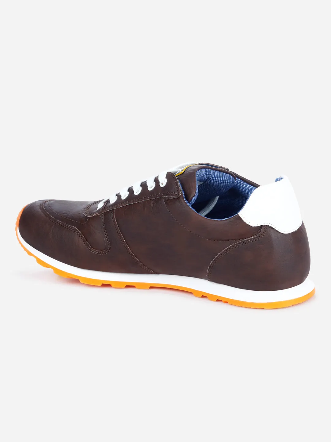 Men's Brown Lace Up Sneaker (ID3054)