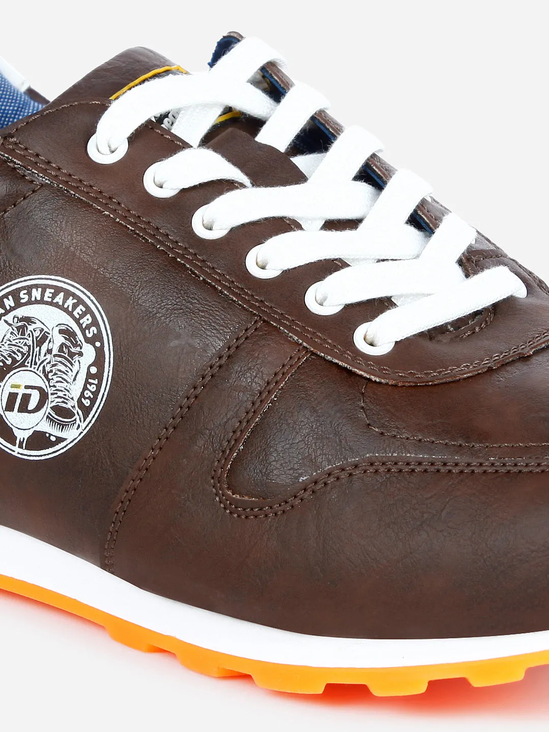 Men's Brown Lace Up Sneaker (ID3054)