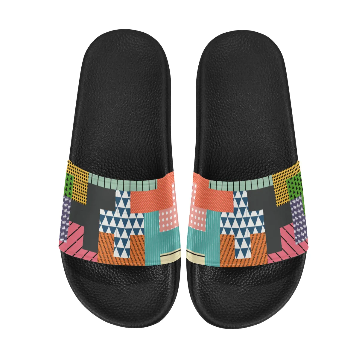 Men's Casual Puzzle Print Sliders Sandal