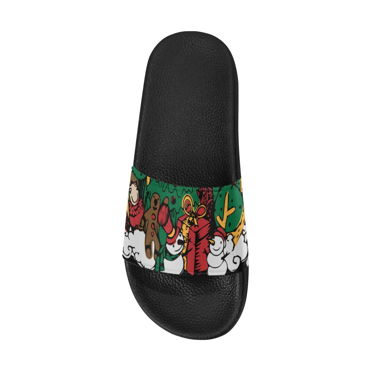 Men's Christmas Doodle Print Sliders Sandal