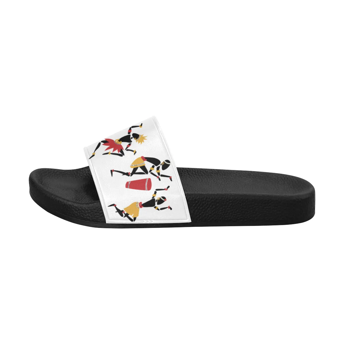 Men's Dancing Silhouette Tribal Print Sliders Sandal