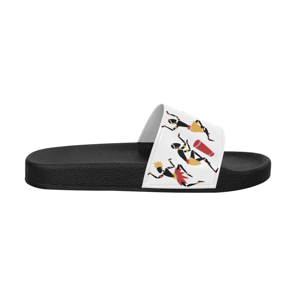 Men's Dancing Silhouette Tribal Print Sliders Sandal