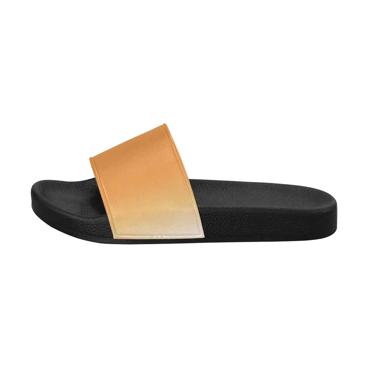 Men's Orange Gradient Print Sliders Sandal