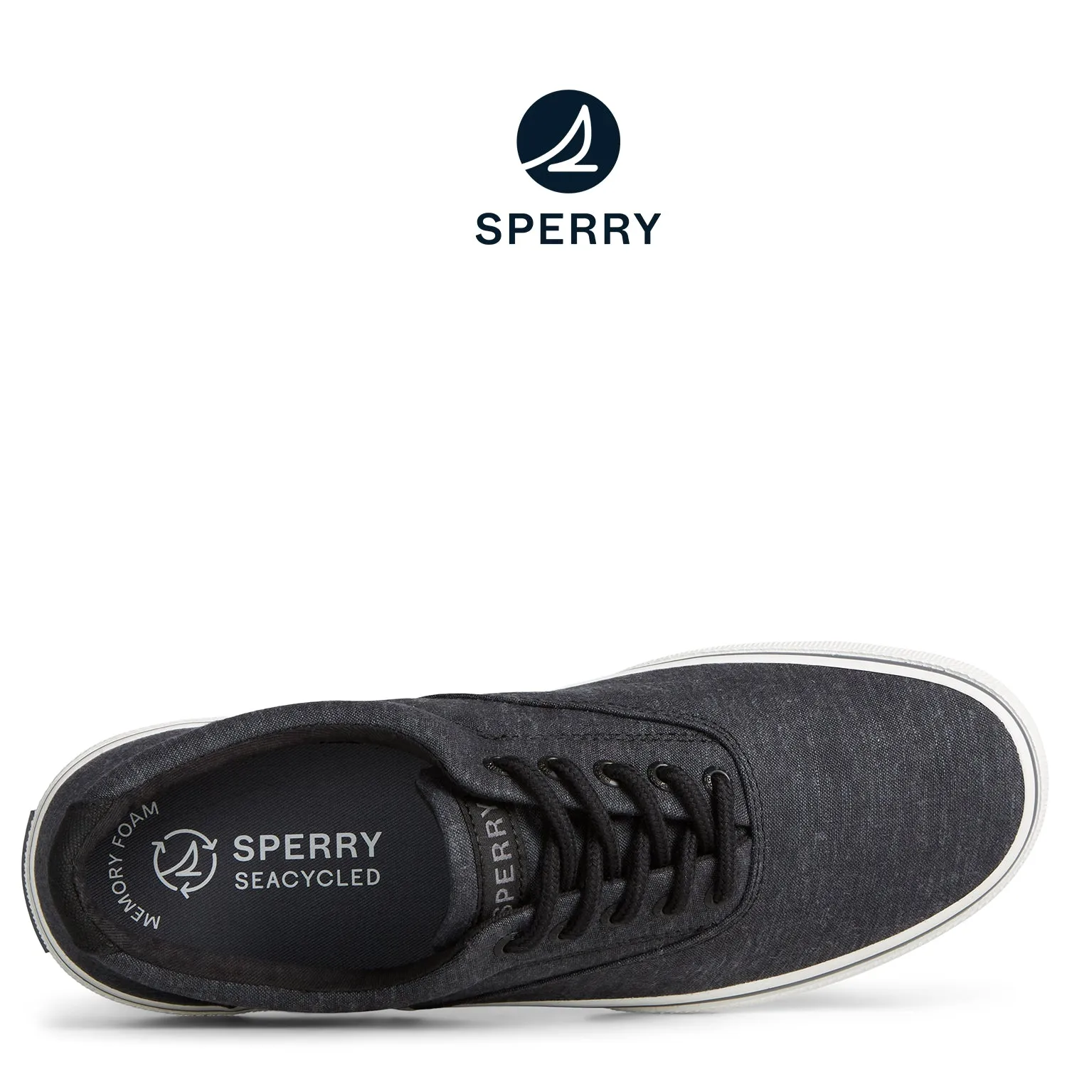 Men's SeaCycled™ Halyard CVO Chambray Sneaker Black (STS25749)