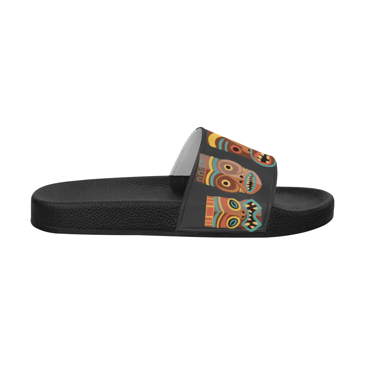 Men's Tribal Face Mask Print Sliders Sandal