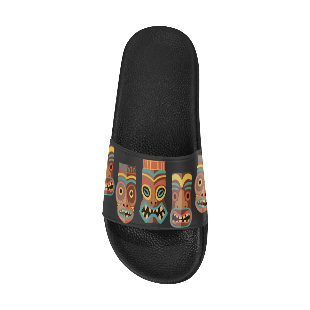 Men's Tribal Face Mask Print Sliders Sandal