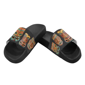 Men's Tribal Face Mask Print Sliders Sandal