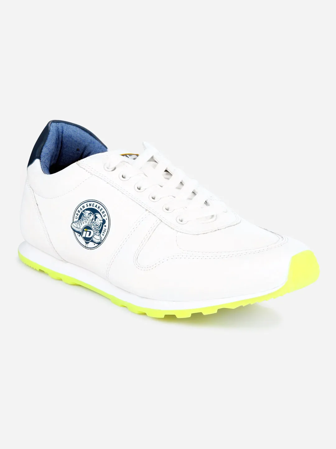 Men's White Lace Up Sneaker (ID3054)