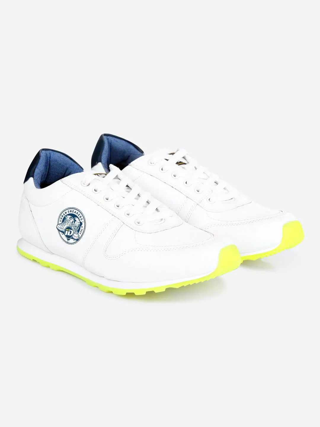 Men's White Lace Up Sneaker (ID3054)