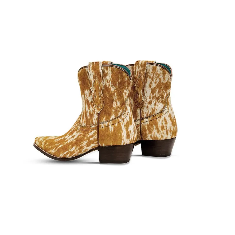 Myra Cowdie Western Hairon Leather Booties