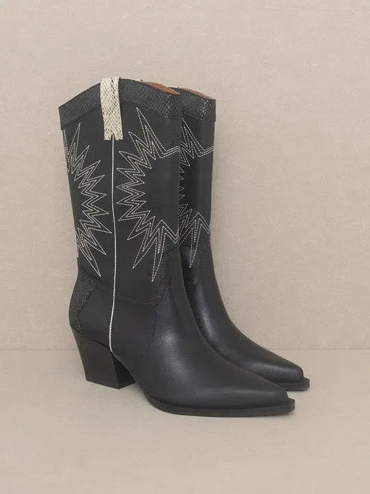 OASIS SOCIETY Festival Ready Paneled Cowboy Boots - Halle