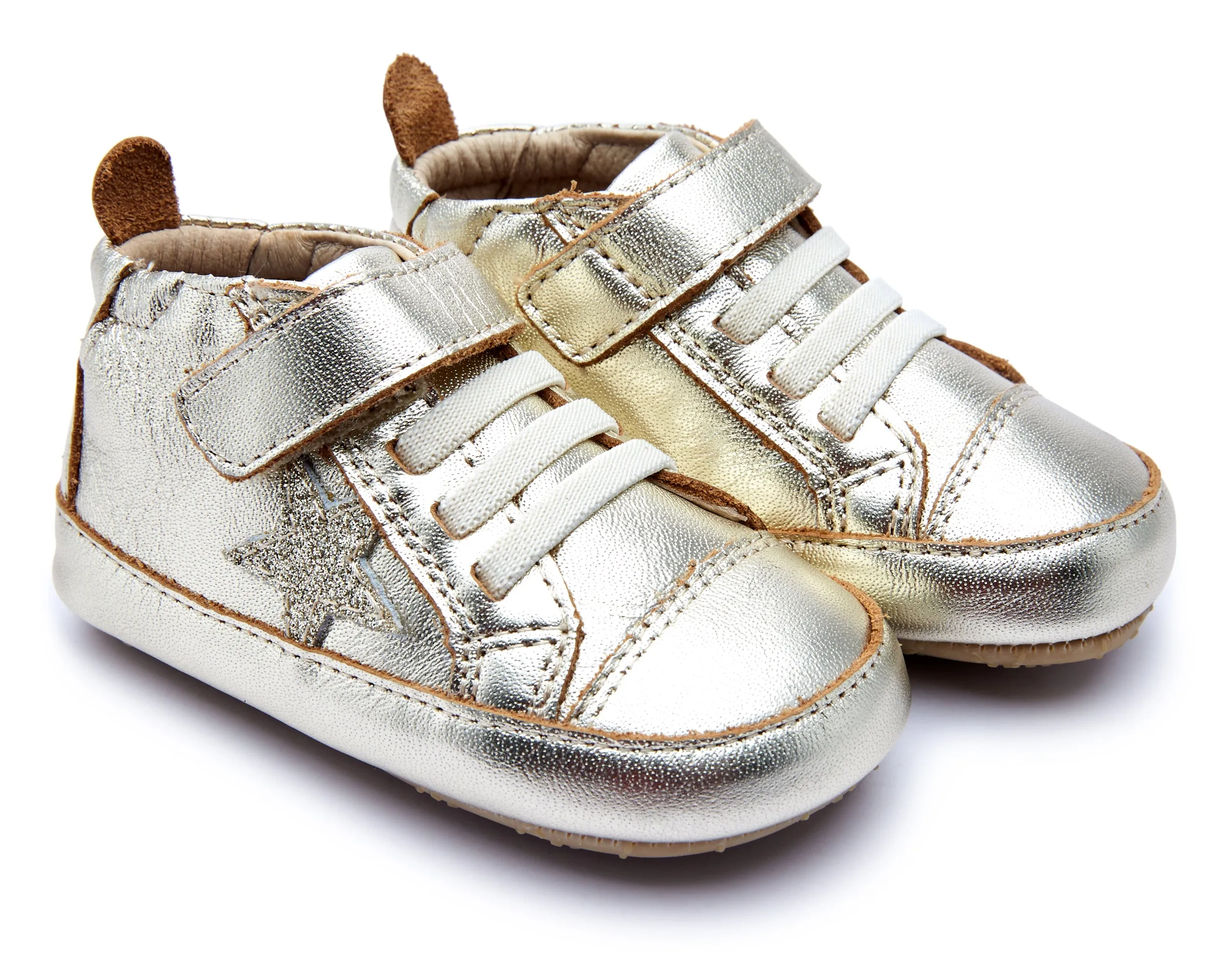 Old Soles Boy's & Girl's Star Roller Shoes - Gold/Glam Gold