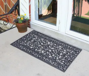 OnlyMat Elegant Scrollwork Pattern Rubber Doormat