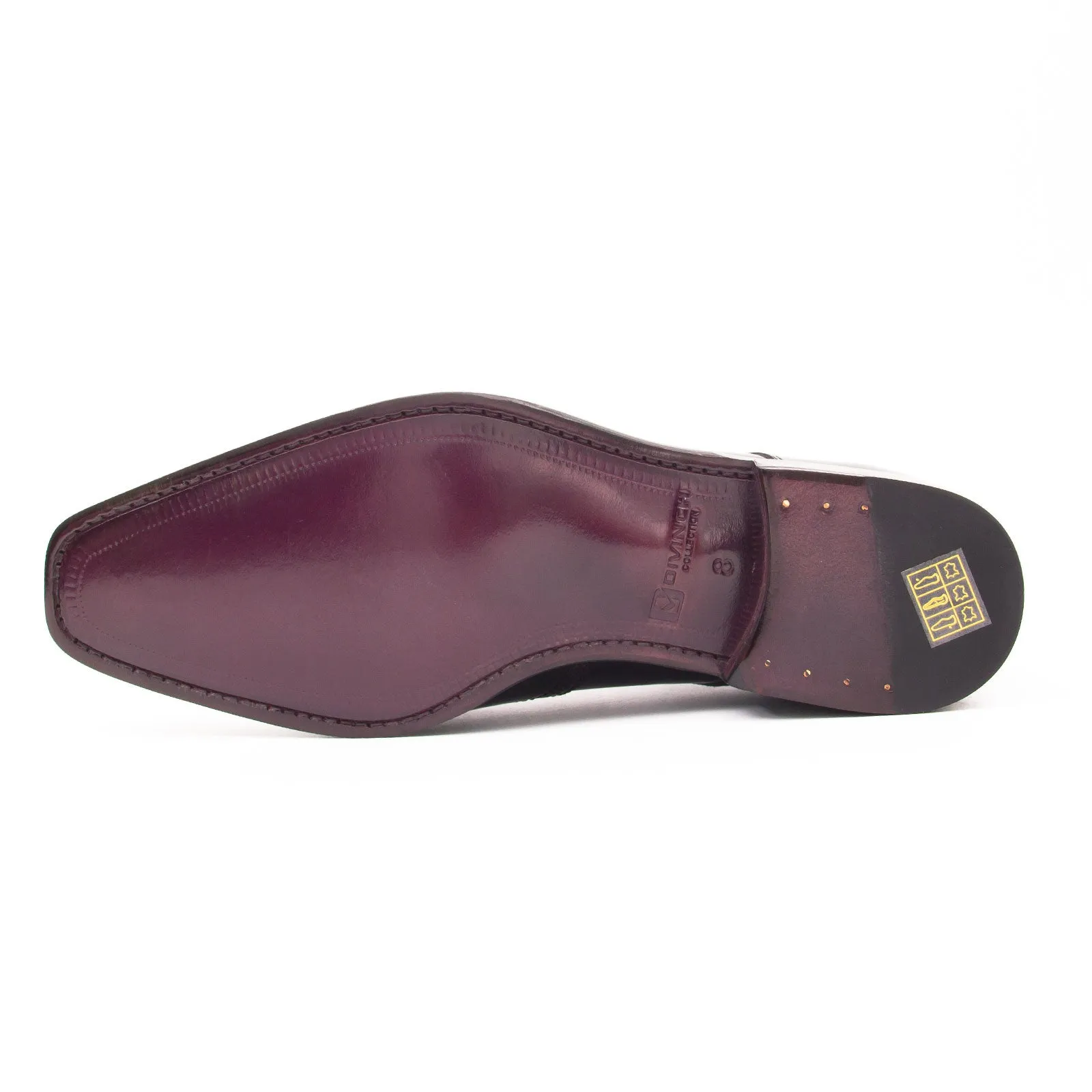 Patent leather goodyear welt dress shoes Purple