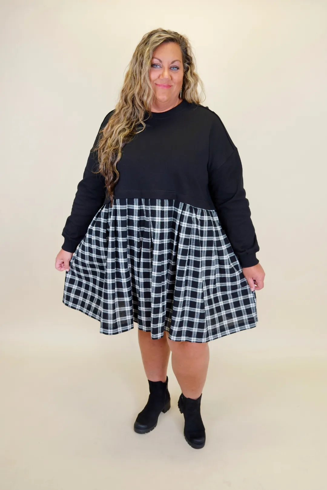 Perfectly Plaid Dress in Plus