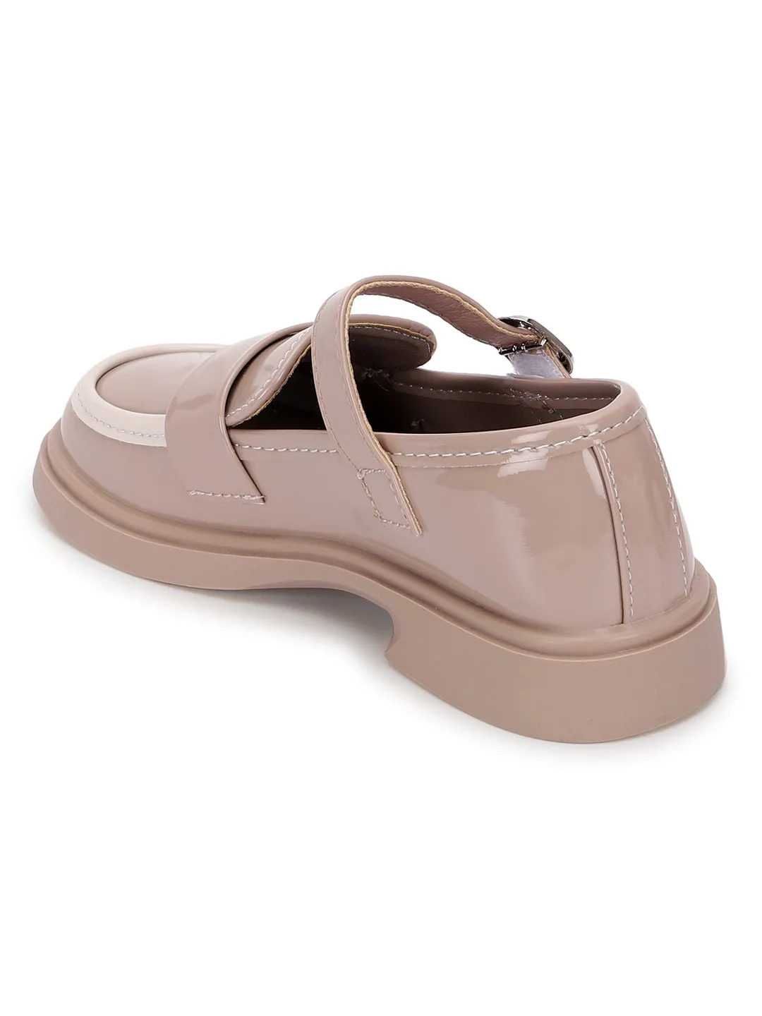 Pink Patent Stylish Velcro Loafers For Kids-Unisex (TC-RS3635-PNK)