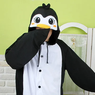 PITaPATs onesie animal jumpsuit costume - long sleeve black penguin