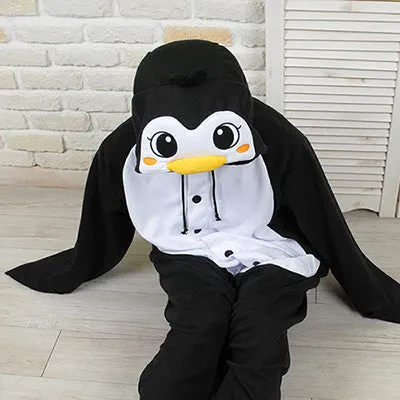 PITaPATs onesie animal jumpsuit costume - long sleeve black penguin