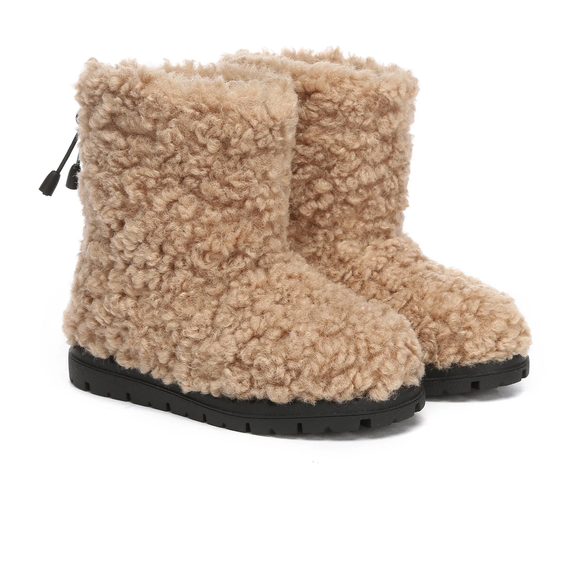 PlushCozy Kids Short Platform UGG Boots