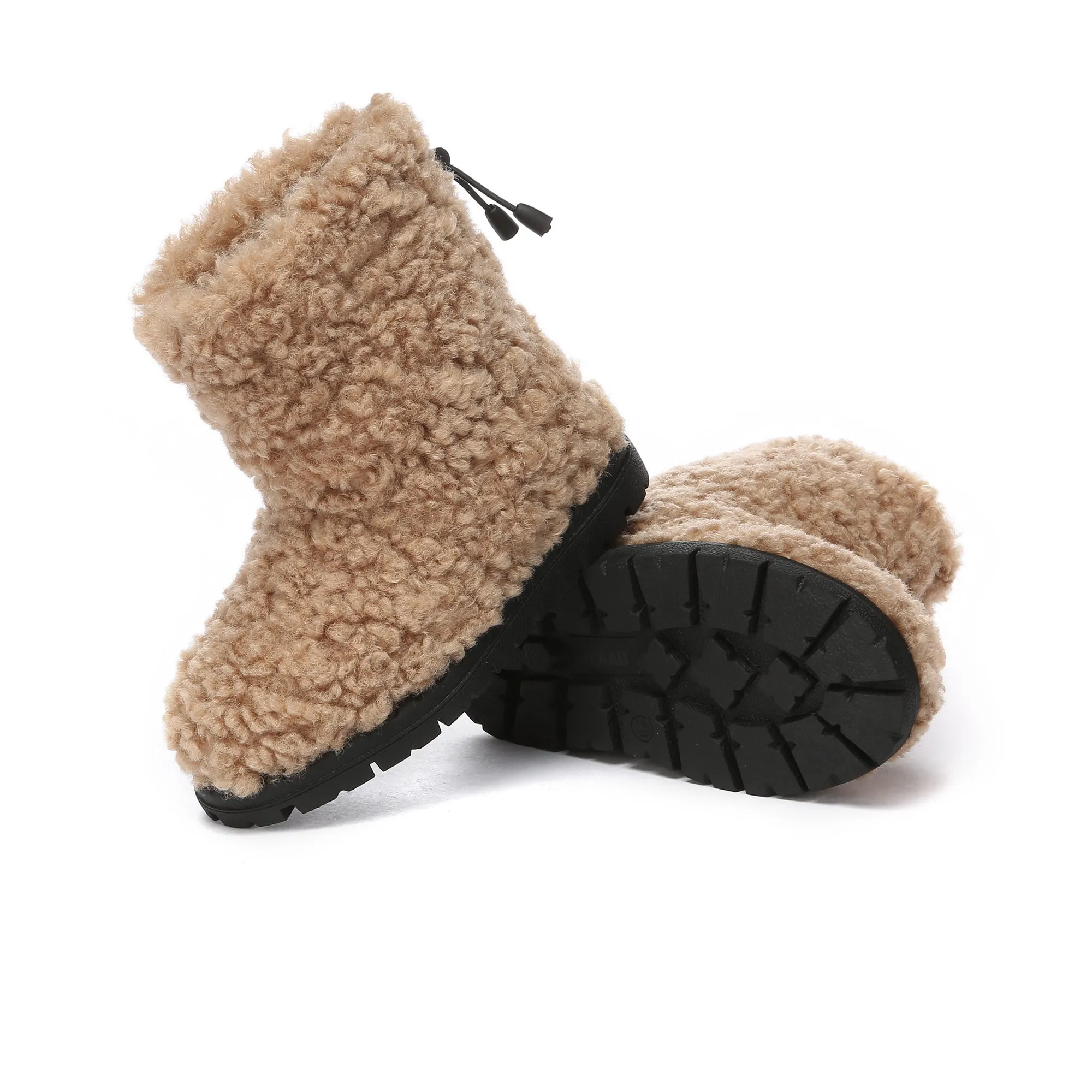 PlushCozy Kids Short Platform UGG Boots