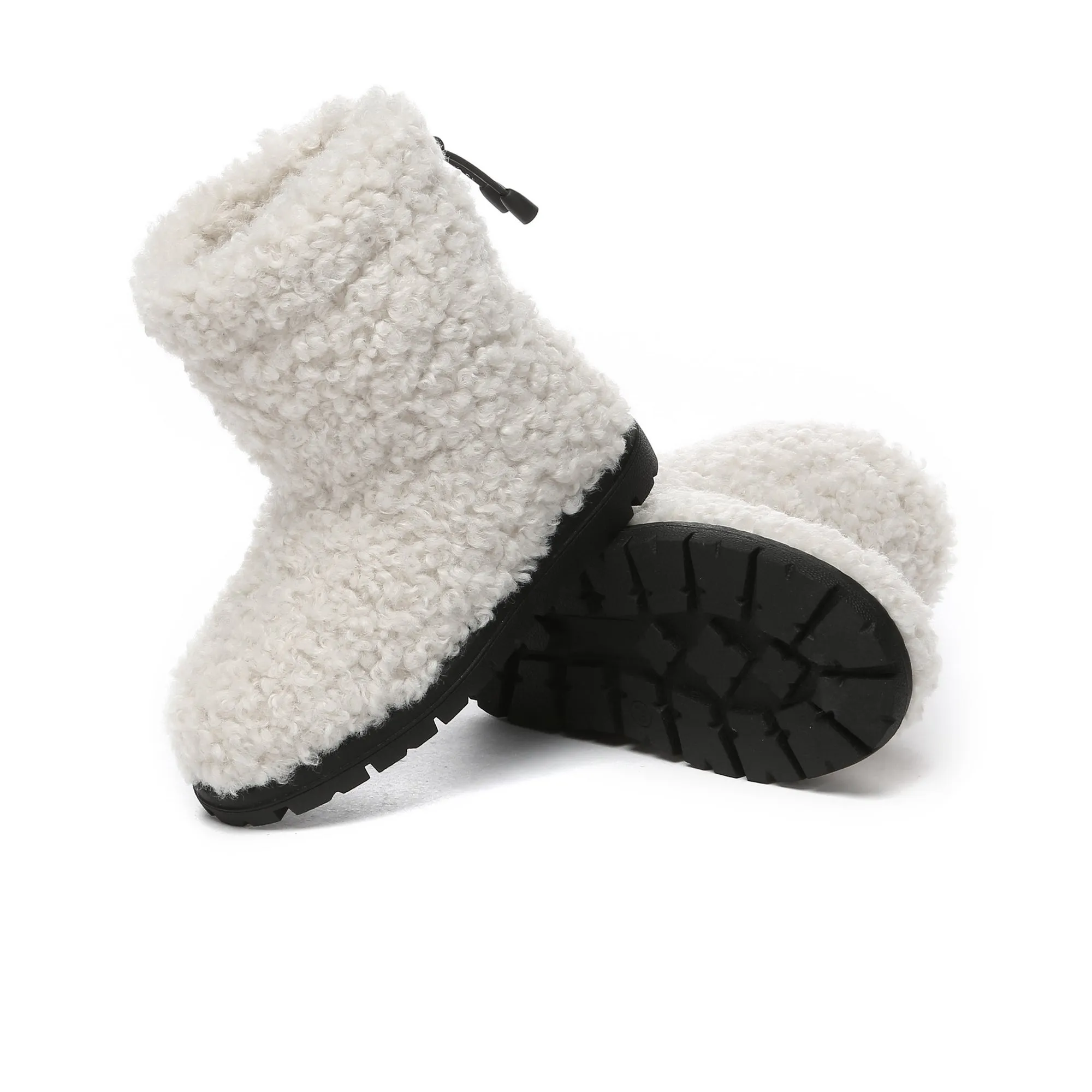 PlushCozy Kids Short Platform UGG Boots