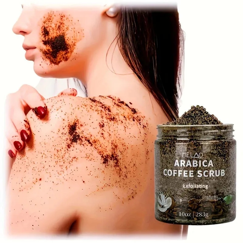 "MELAO Arabica Coffee Scrub – All-Natural Exfoliating Body Scrub with Dead Sea Salt for Skin Care & Moisturizing Benefits"