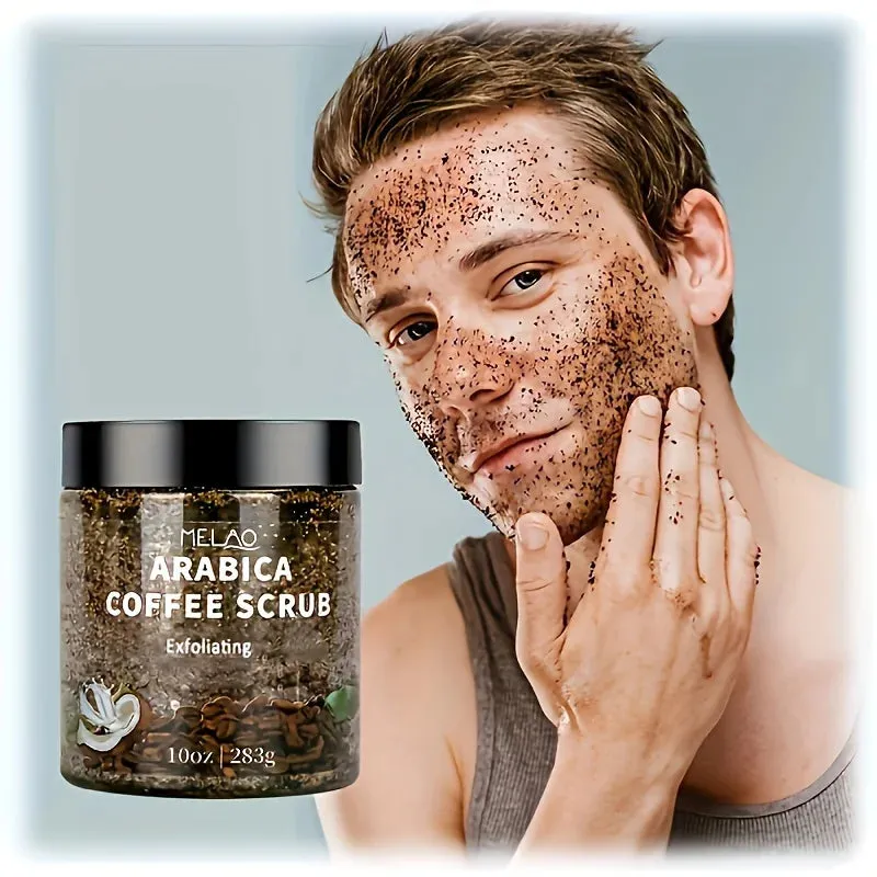 "MELAO Arabica Coffee Scrub – All-Natural Exfoliating Body Scrub with Dead Sea Salt for Skin Care & Moisturizing Benefits"