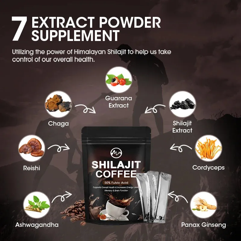 "Minch Pure Himalayan Shilajit Coffee – High Potency for Energy Boost, Immune Support, & Focus with 85  Trace Minerals for Optimal Health & Wellness"