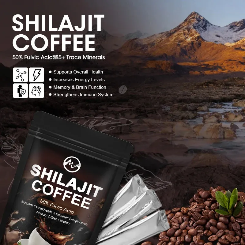 "Minch Pure Himalayan Shilajit Coffee – High Potency for Energy Boost, Immune Support, & Focus with 85  Trace Minerals for Optimal Health & Wellness"