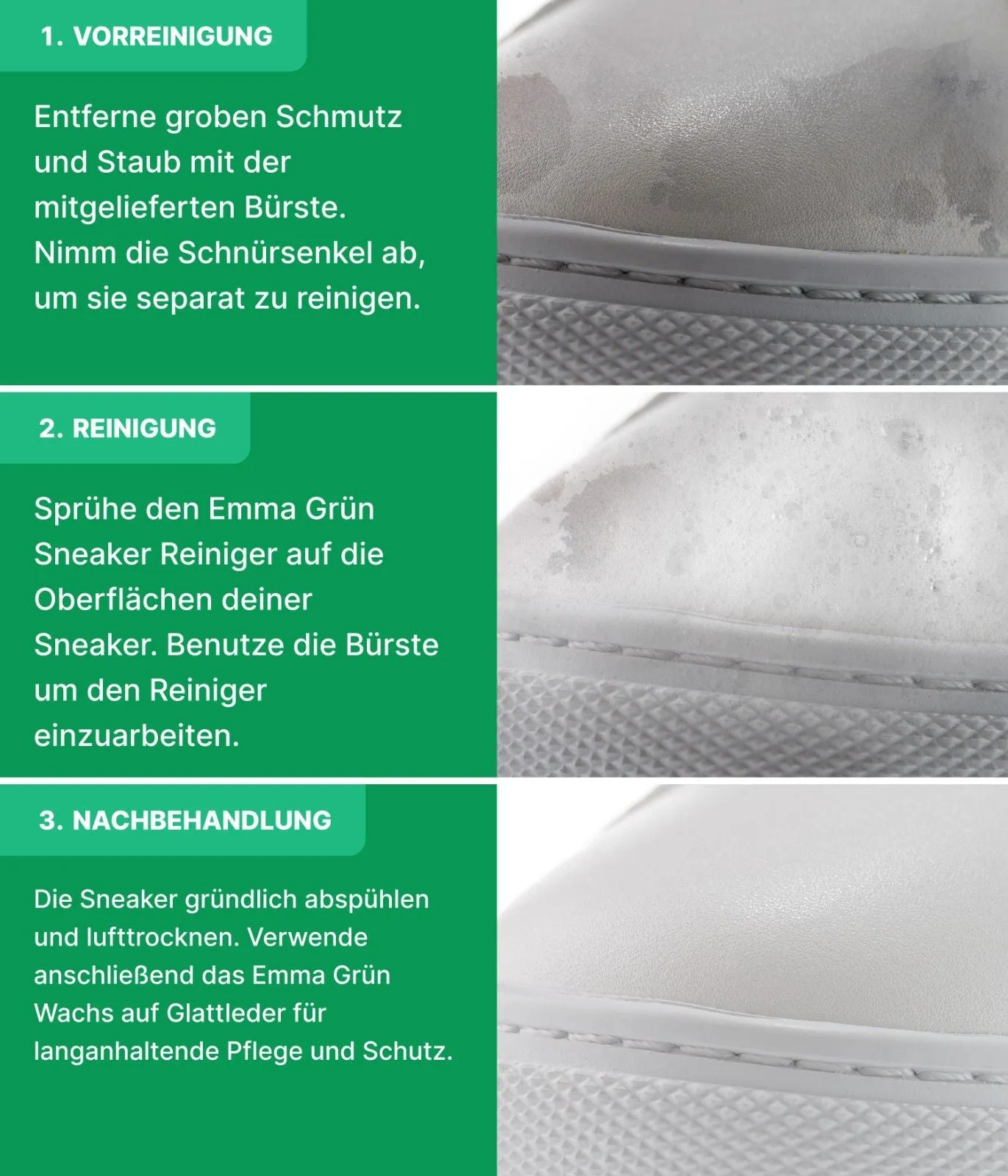 "Sauber & geschützt" Sneaker Spar-Set mit Sneaker Reiniger & Schuhwachs