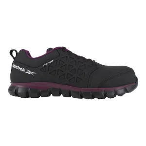 RB492 Women's Athletic Work Shoe - Black and Plum