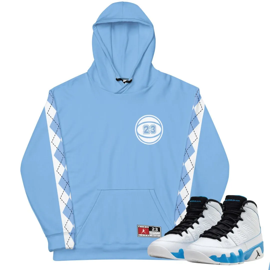 Retro 9 Powder Blue Carolina Hoodie