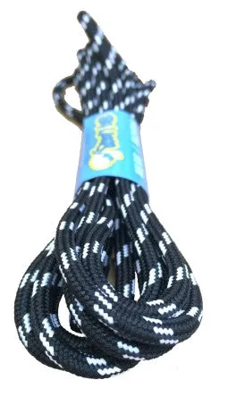 Round Black White Fleck Bootlaces - 4mm wide