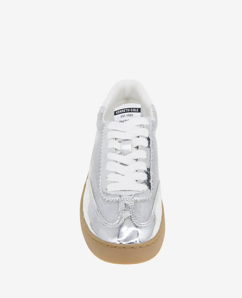 Sam Metallic Leather Mesh Sneaker