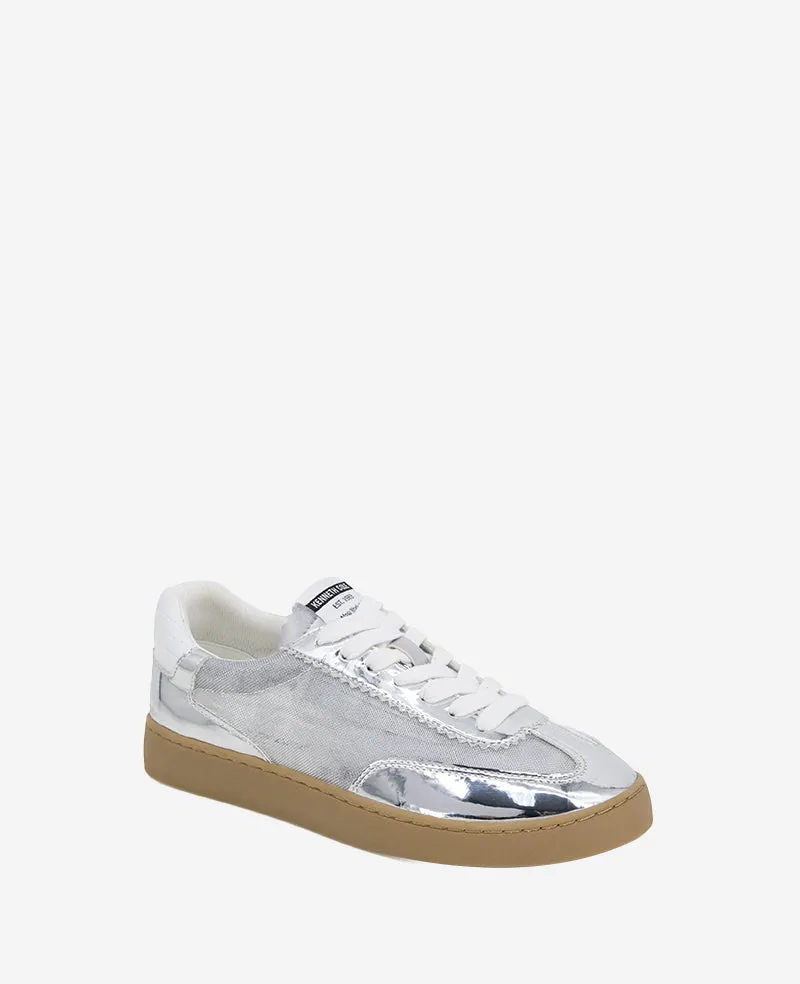 Sam Metallic Leather Mesh Sneaker