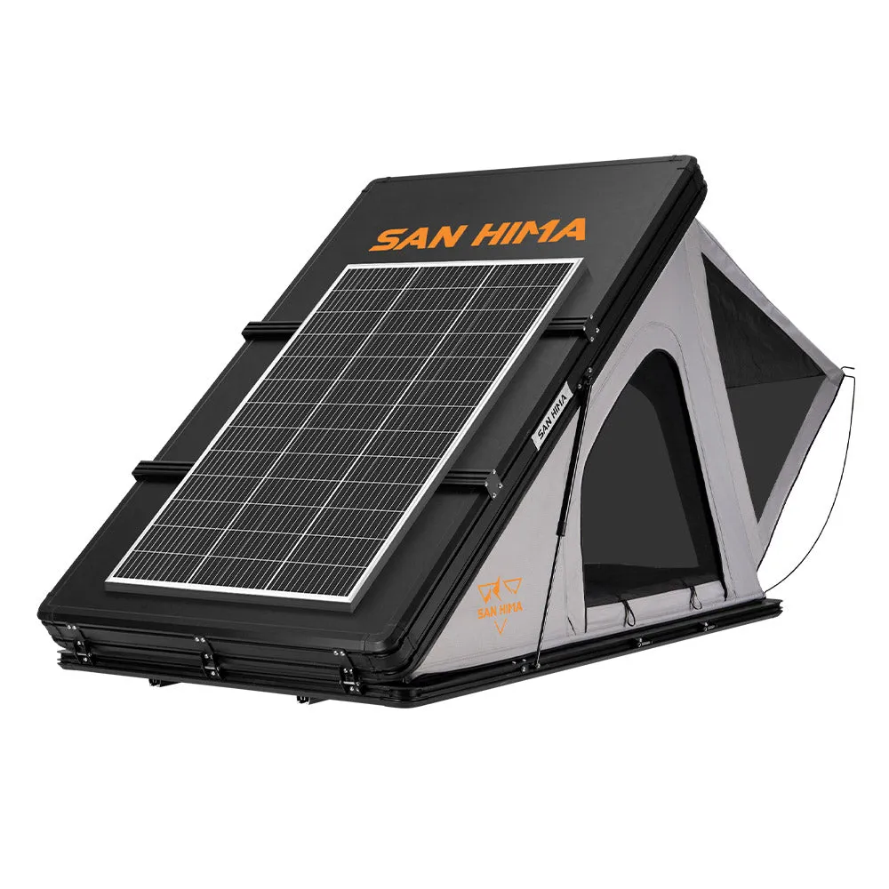 San Hima Kalbarri Roof Top Tent Hardshell With Roof Rack   200W Solar Panel