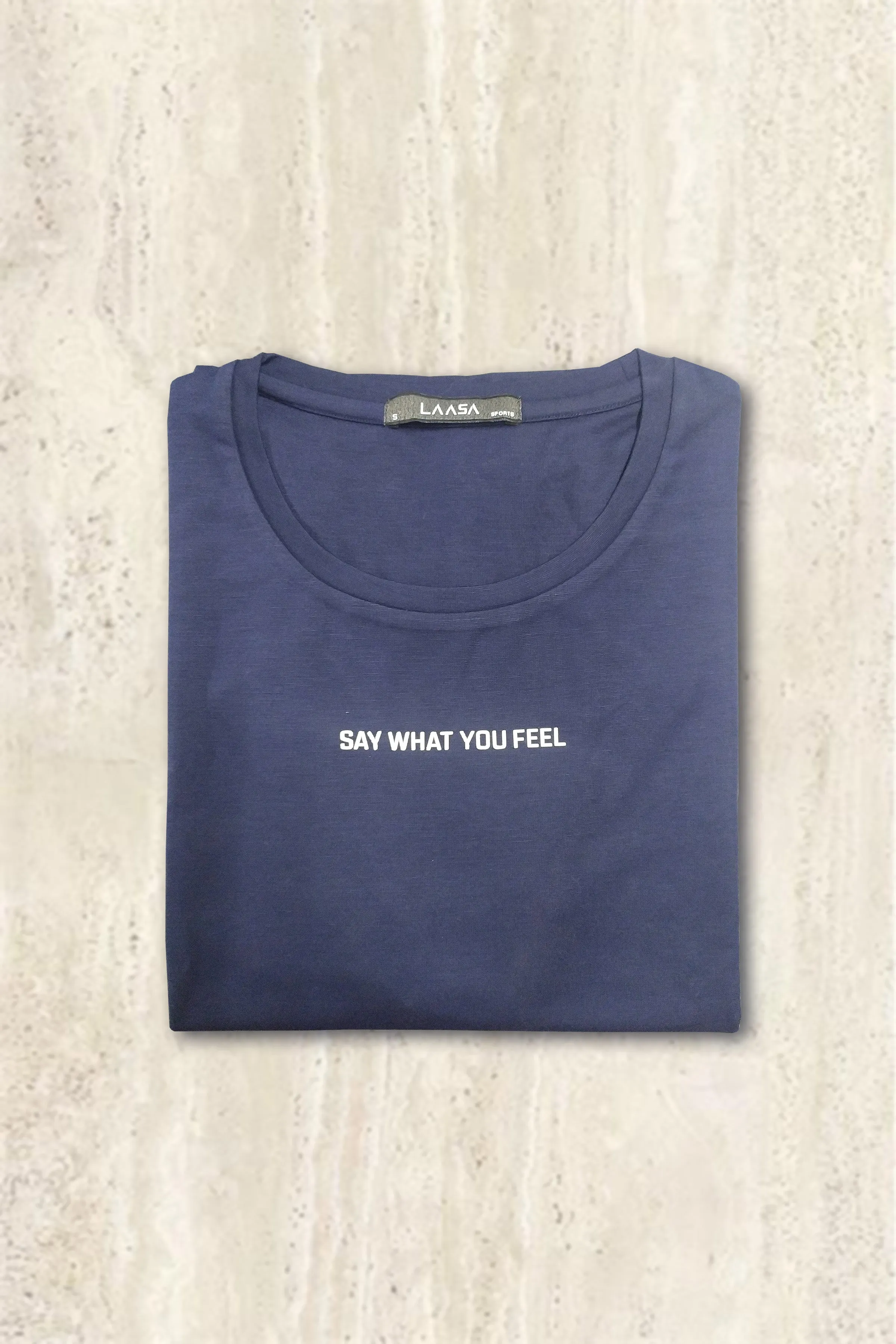 SAY WHAT YOU FEEL - FITNESS CROP T-SHIRT