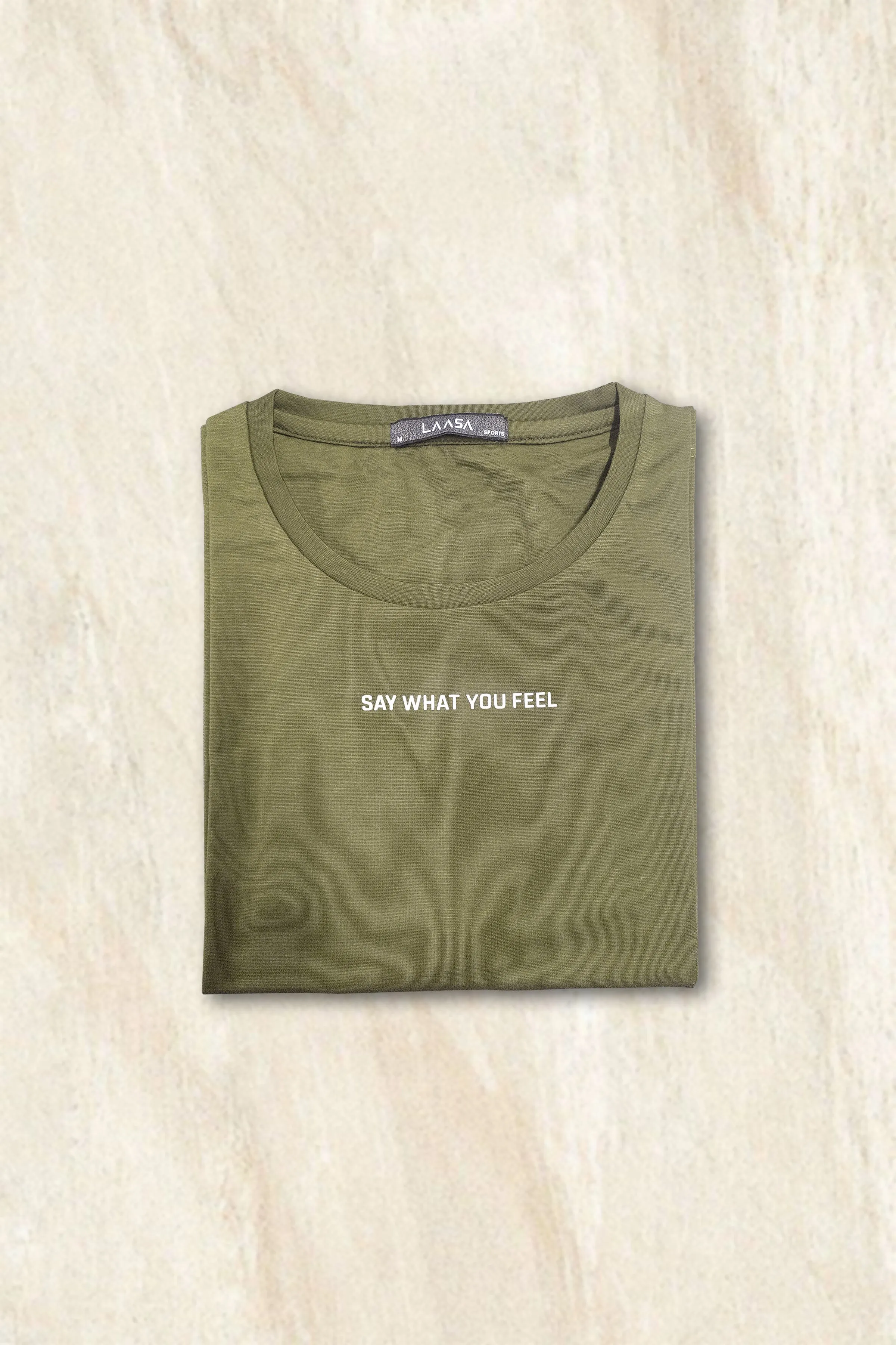 SAY WHAT YOU FEEL - FITNESS CROP T-SHIRT