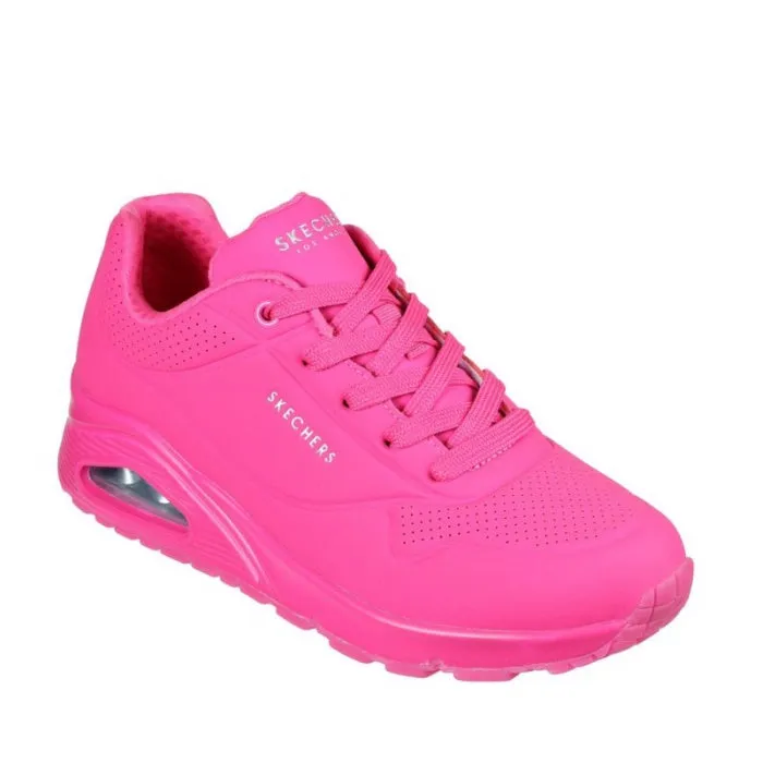 Skechers Uno Night Shades Womens Trainer- Hot Pink