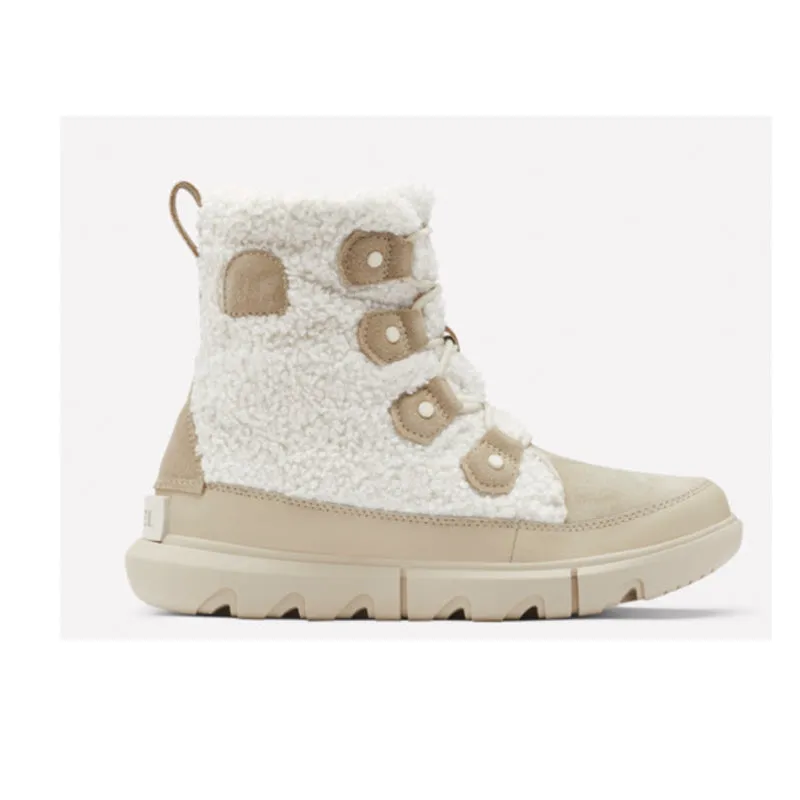 Sorel Explorer ll Joan Cozy Ancient Fossil Off-White Boots