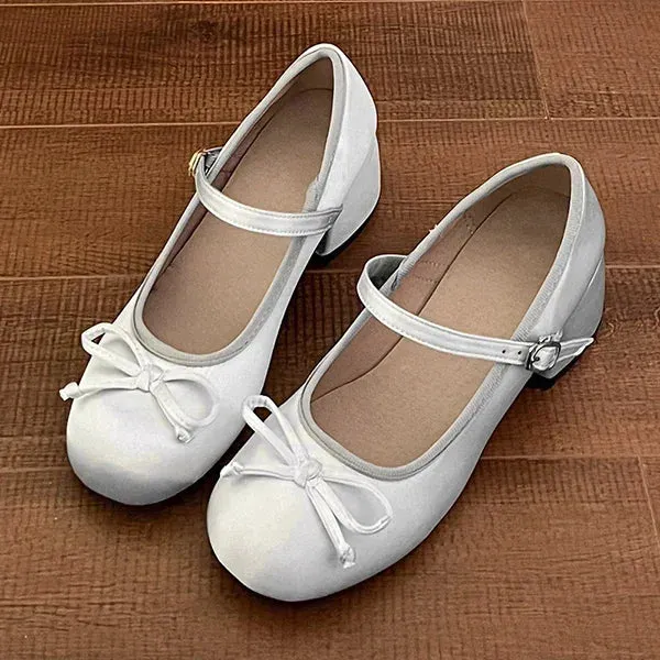 Spring Autumn Mary Jane Shoes Fashion Shallow Round Toe Mid Heel Shoes Ladies Elegant Outdoor Single Pumps Shoes