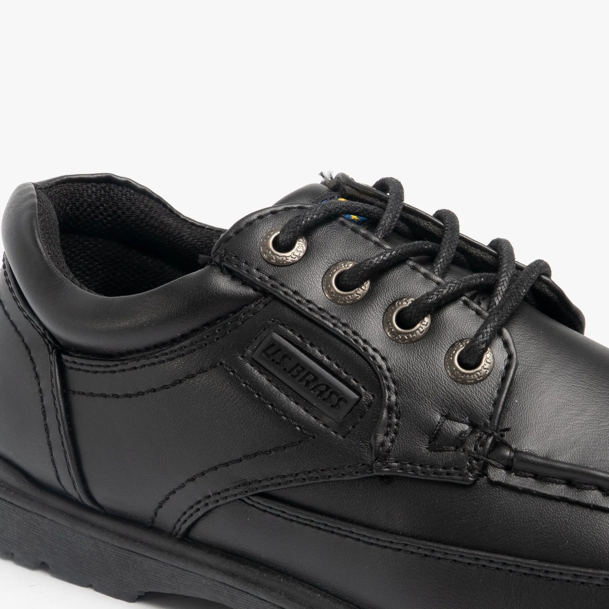 STUBBY Teen Boys Lace-Up School Shoes Black