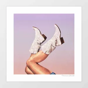 'These Boots - Glitter Miami Vibes' Art Print by Vertigo Artography