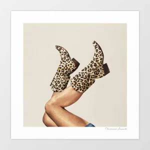 'These Boots - Leopard Print' Art Print by Vertigo Artography