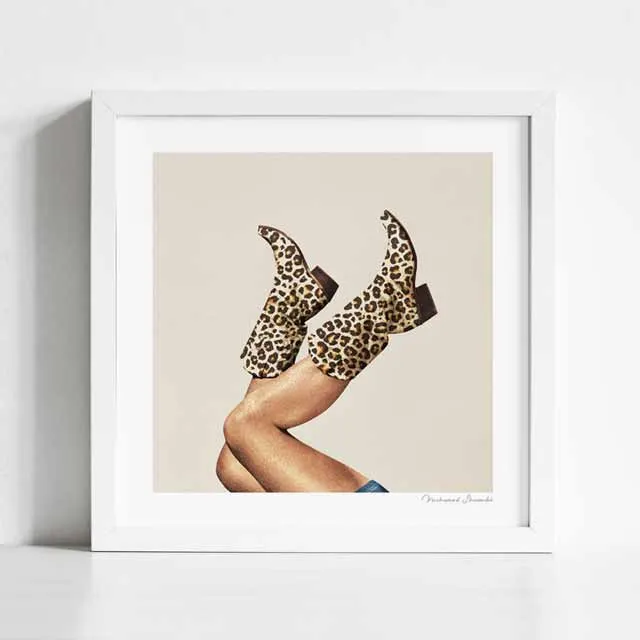 'These Boots - Leopard Print' Art Print by Vertigo Artography