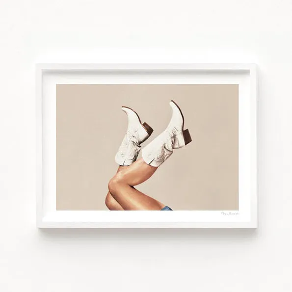 'These Boots - Neutral' Art Print by Vertigo Artography