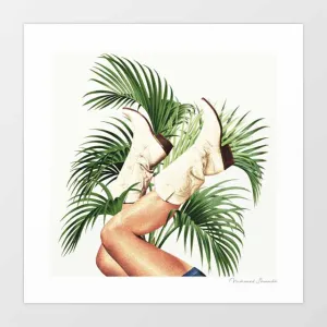 'These Boots - Palm Leaves' Art Print by Vertigo Artography