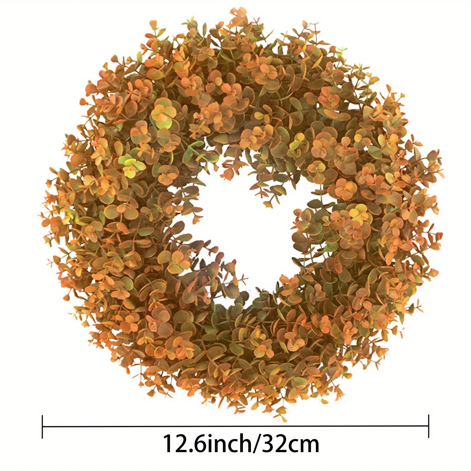 Timeless Tradition, Charming Autumn Eucalyptus Wreath - Ideal for Fall, Thanksgiving & Harvest Season | Versatile Indoor/Outdoor Decor for Front Door, Living Room, Fireplace